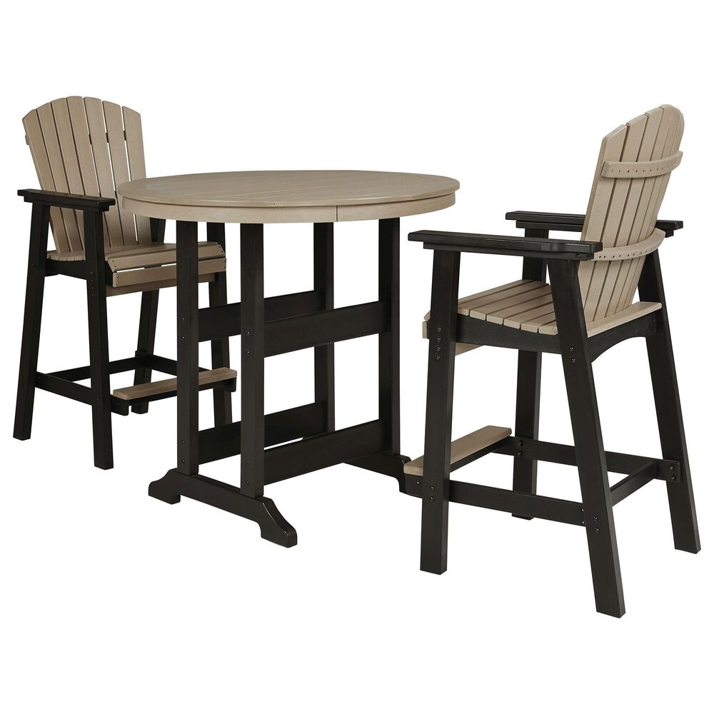 Fairen Trail 3 Piece Outdoor Bar Set - Black/Driftwood Fairen Trail 3 Piece Outdoor Bar Set - Black/Driftwood