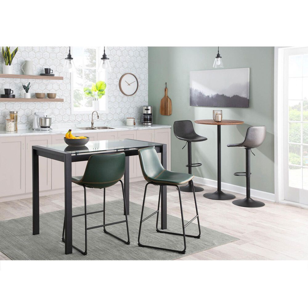 Lumisource Duke Adjustable Barstool in Grey and Black &#40;Set of 2&#41;, , large
