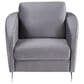 HOMLUX Diamond Accent Arm Chair in Gray, , large