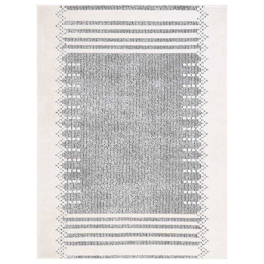 Safavieh Melody MEL106A 4" x 6" Ivory and Black Area Rug, , large