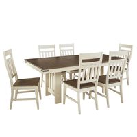 A-America Bremerton 7-Piece Dining Set in Saddle Dust and Oyster