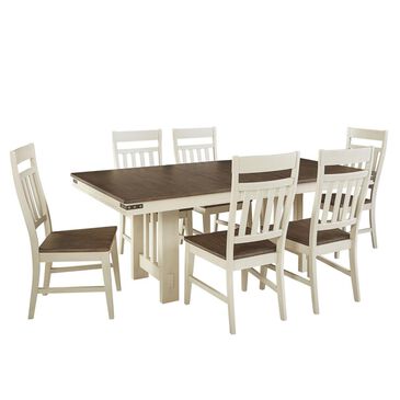 A-America Bremerton 7-Piece Dining Set in Saddle Dust and Oyster, , large
