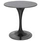 Leisuremod LeisureMod Verve Collection 27 Round Dining Table, Black Base with Sintered Stone Grey Top, , large