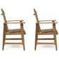 Hearth and Haven Outdoor Adirondack Dining Chair in Natural (Set of 2), , large