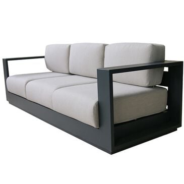 Gathercraft Milan Patio Stationary Sofa in Cast Silver, , large