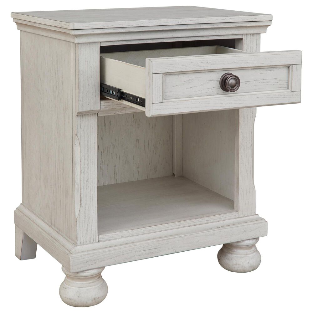 Ashley Robbinsdale 4-Piece Full Storage Bedroom Set in Antique White, , large