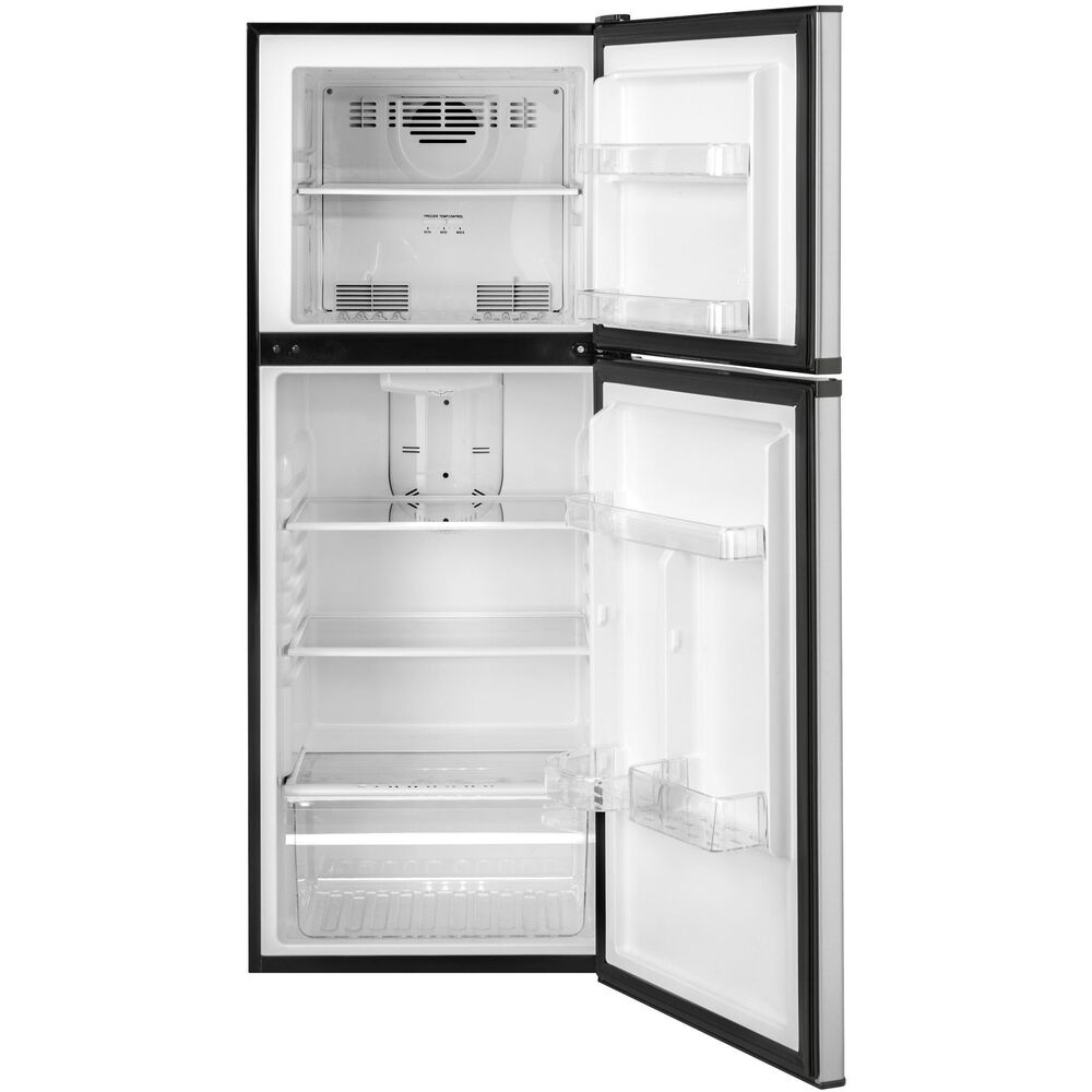 Haier 9.8 Cu. Ft. Top Freezer Refrigerator in Stainless Steel, , large
