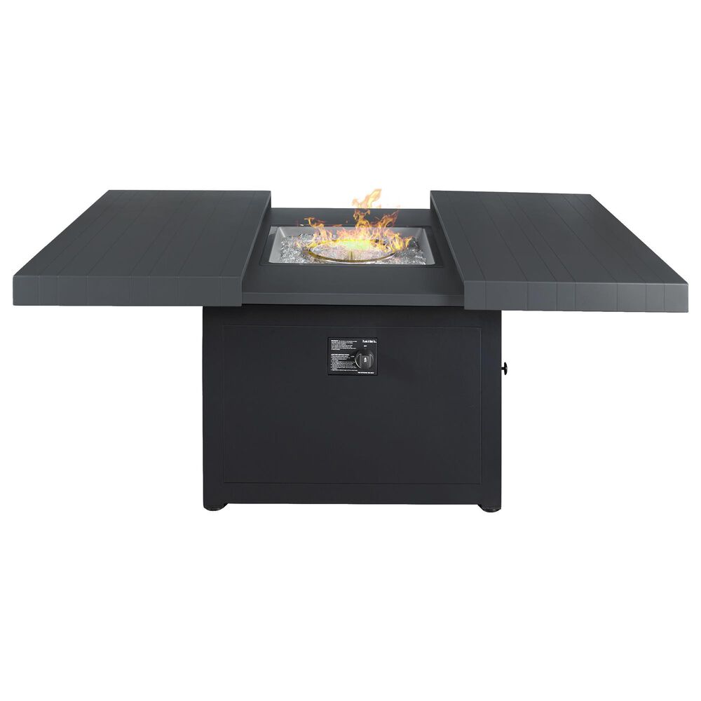 Plank And Hide Co 42&quot; Square Firepit Top &amp; Base in Black and Charcoal, , large