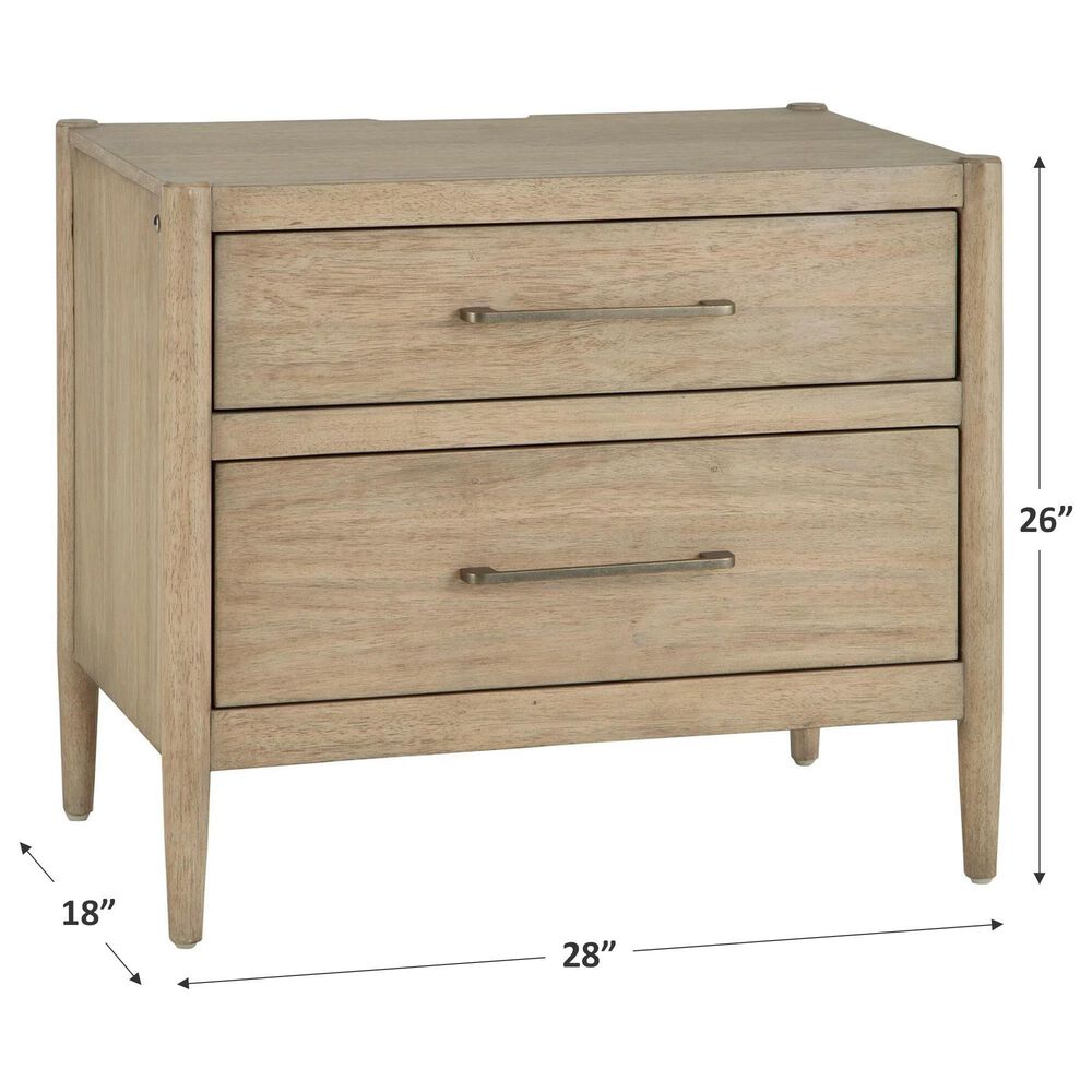 Riva Ridge Shiloh 2 Drawer Nightstand in Champagne Brown, , large