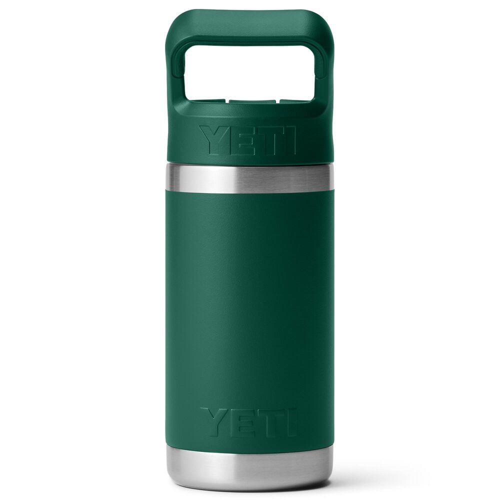 YETI Rambler Jr 12 Oz Kids Water Bottle with Straw Cap in Black Forest Green, , large