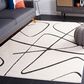 Safavieh Melody MEL120A 9" x 12" Ivory and Black Area Rug, , large