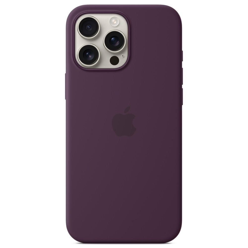 Apple Silicone Case with MagSafe for iPhone 16 Pro Max in Plum, , large