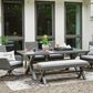Ashley Elite Park Patio Bench in Gray, , large