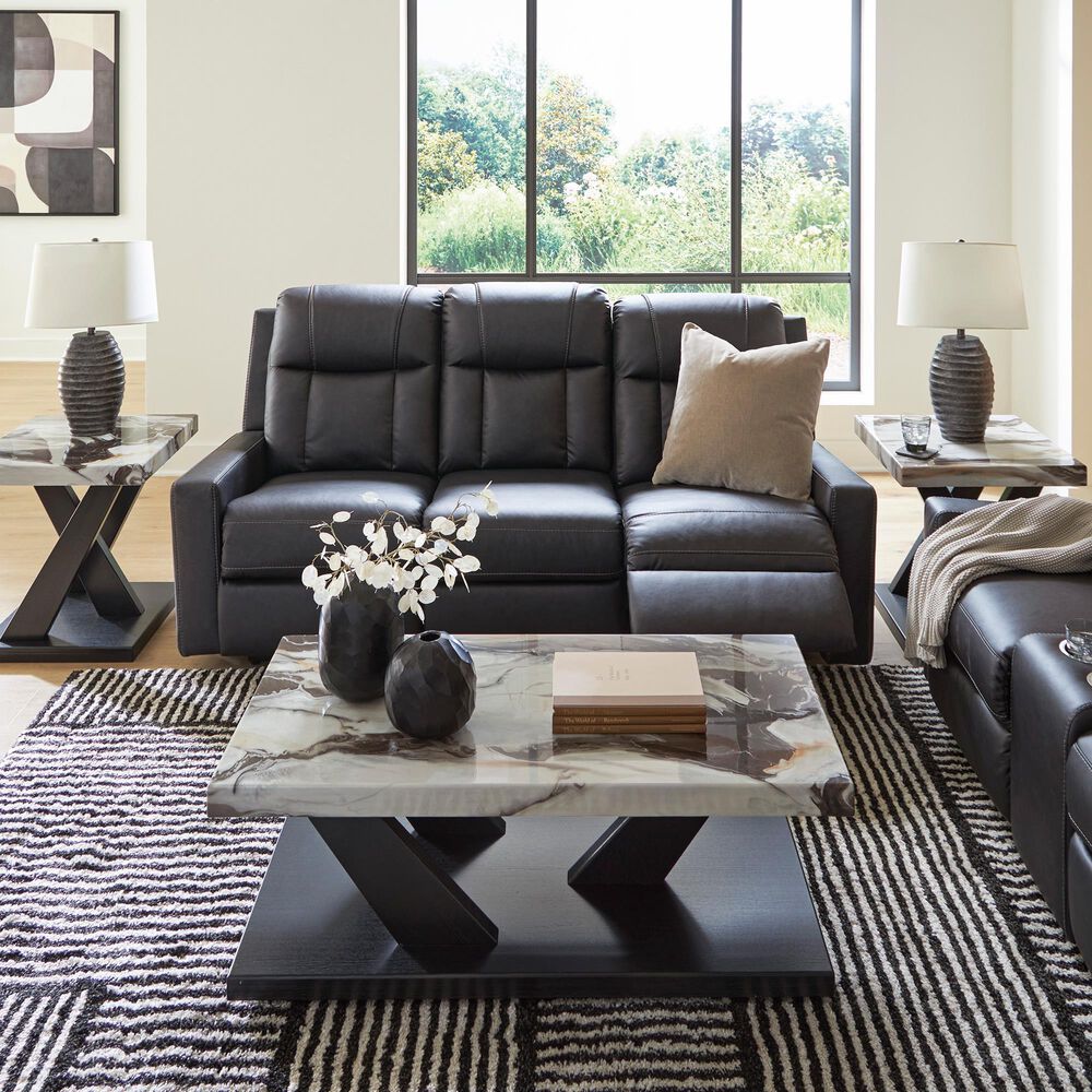 Ashley Mackmenville Manual Reclining Sofa in Carbon, , large