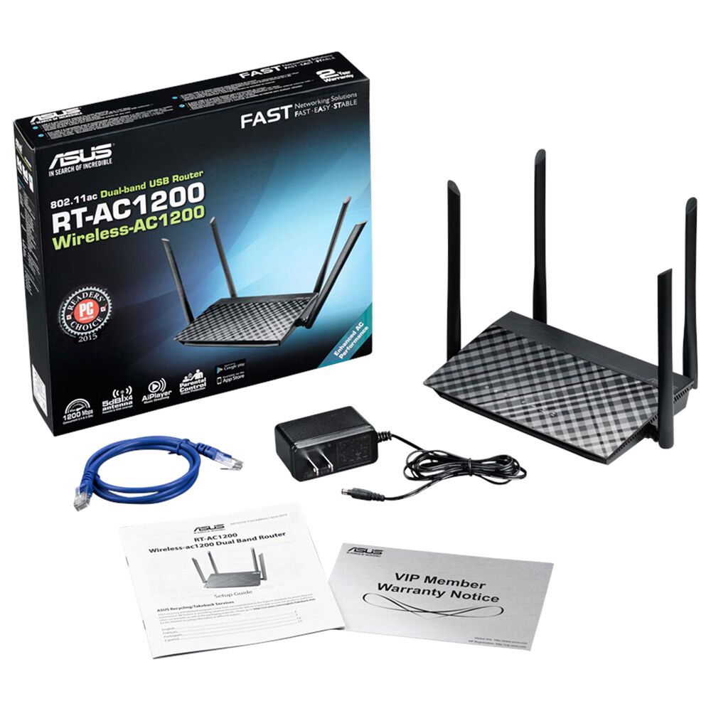 ASUS AC1200 Dual-band 2x2 Wifi 4-Port Router | Nebraska Mart