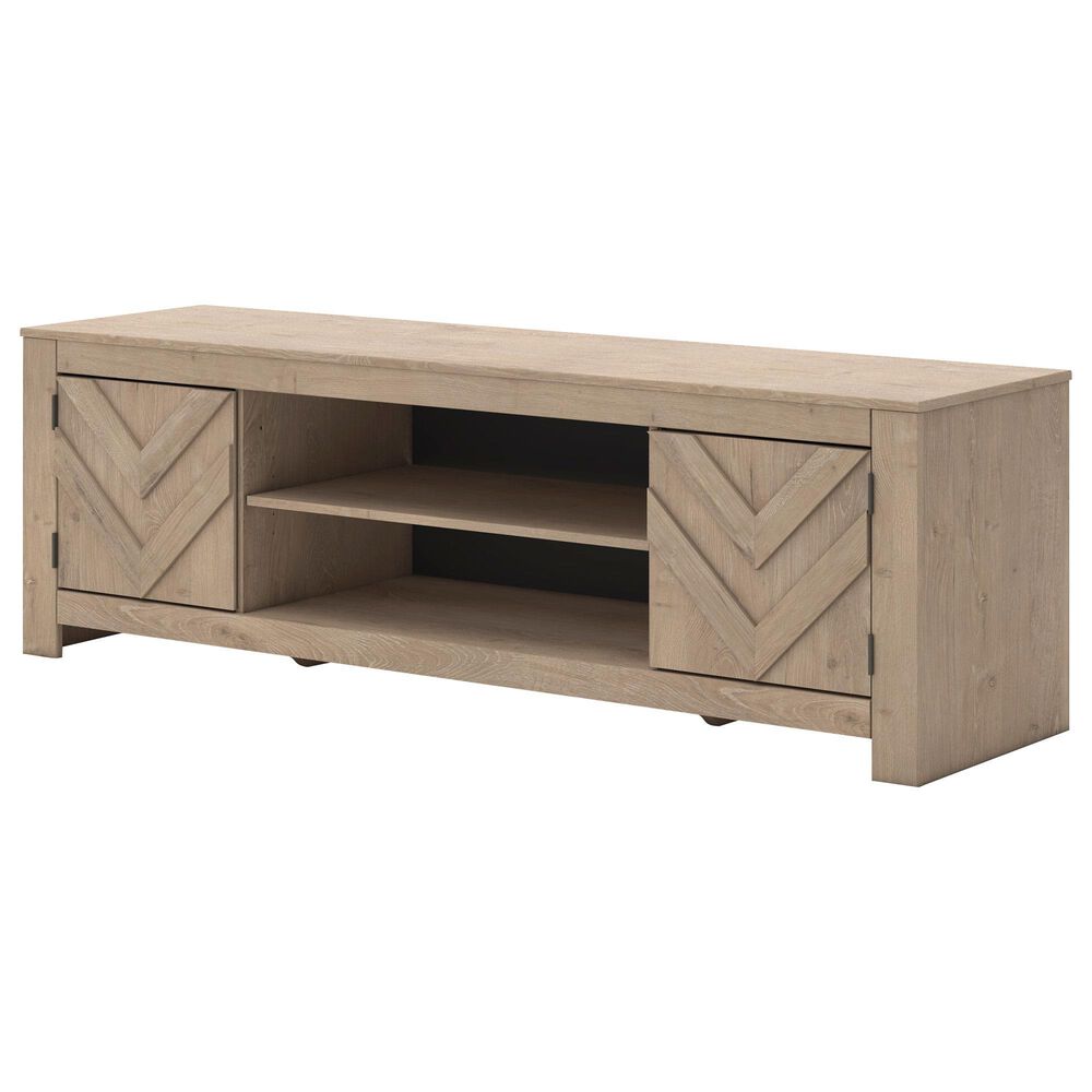Ashley Cayboni 71&quot; Fireplace Console in Tan and Black, , large