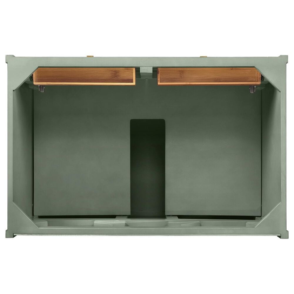 James Martin Vanities Chicago 36&quot; Single Bathroom Vanity in Smokey Celadon with Single Hole 3 cm White Zeus Quartz Top and Rectangular Sink, , large