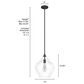 Hunter Dunshire 12" 1-Light Medium Bell Pendant with Seeded Shade in Noble Bronze, , large