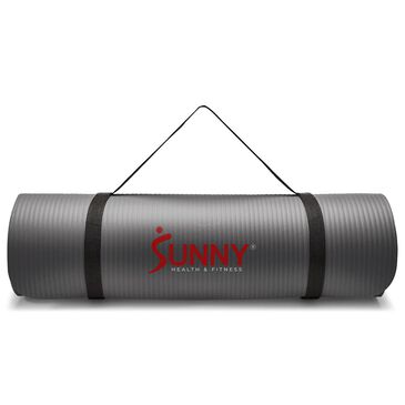 Sunny Health & Fitness Premium 0.5" Extra Thick Exercise Yoga Mat in Grey, , large