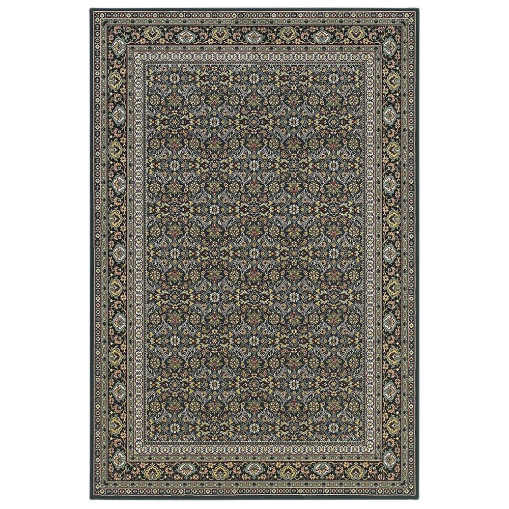 Oriental Weavers Kashan 180L1 3"10" x 5"5" Navy Area Rug, , large