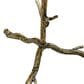 Furniture of America Lalia Side Table with Tempered Glass Top and Tree Branch Base in Matte Gold, , large