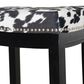 Linon Home Decor Claridge Counter Stool with Black Cow Print Cushion in Black, , large