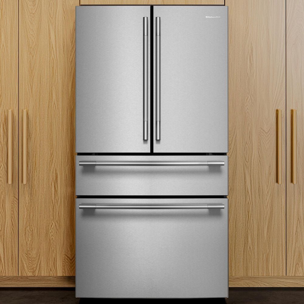 KitchenAid 30 Cu. Ft. French Door Refrigerator with FreshChill Full-Width Drawer in PrintShield Stainless Steel, , large