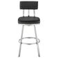 Blue River Benjamin Swivel Counter Stool with Black Cushion in Brushed Stainless Steel, , large
