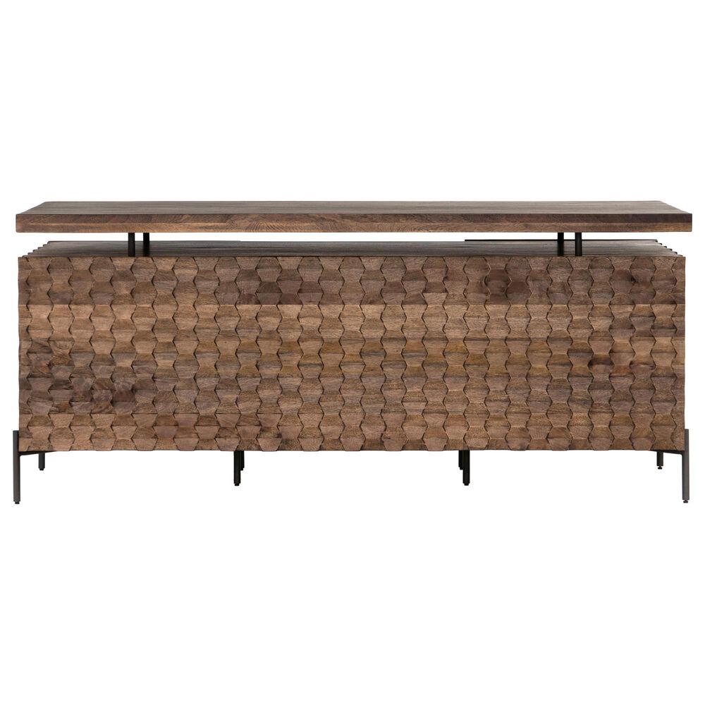 Four Hands Fallon Raffael Desk in Antique Brown and Gunmetal, , large
