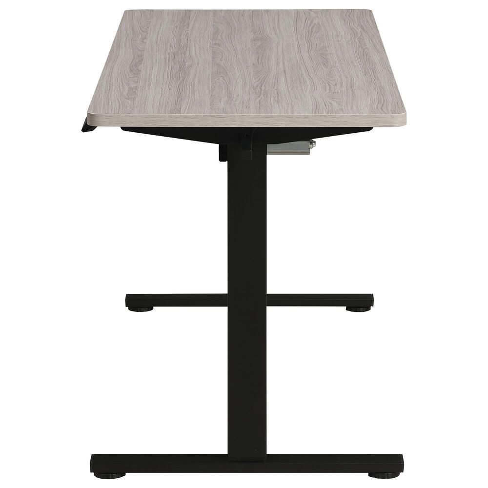 OSP Home Primo 60&quot; Electric Sit Stand Desk in Black and Light Gray, , large
