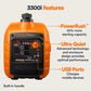 Generac GP3300i Portable Inverter Generator in Orange and Black, , large