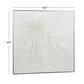 Maple and Jade 39" x 39" Canvas Starburst Abstract Metallic Framed Wall Art with Silver Framed in White, , large