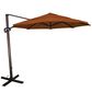 California Umbrella Cali 11" Terracotta Cantilever Umbrella with Bronze Cross Base, , large