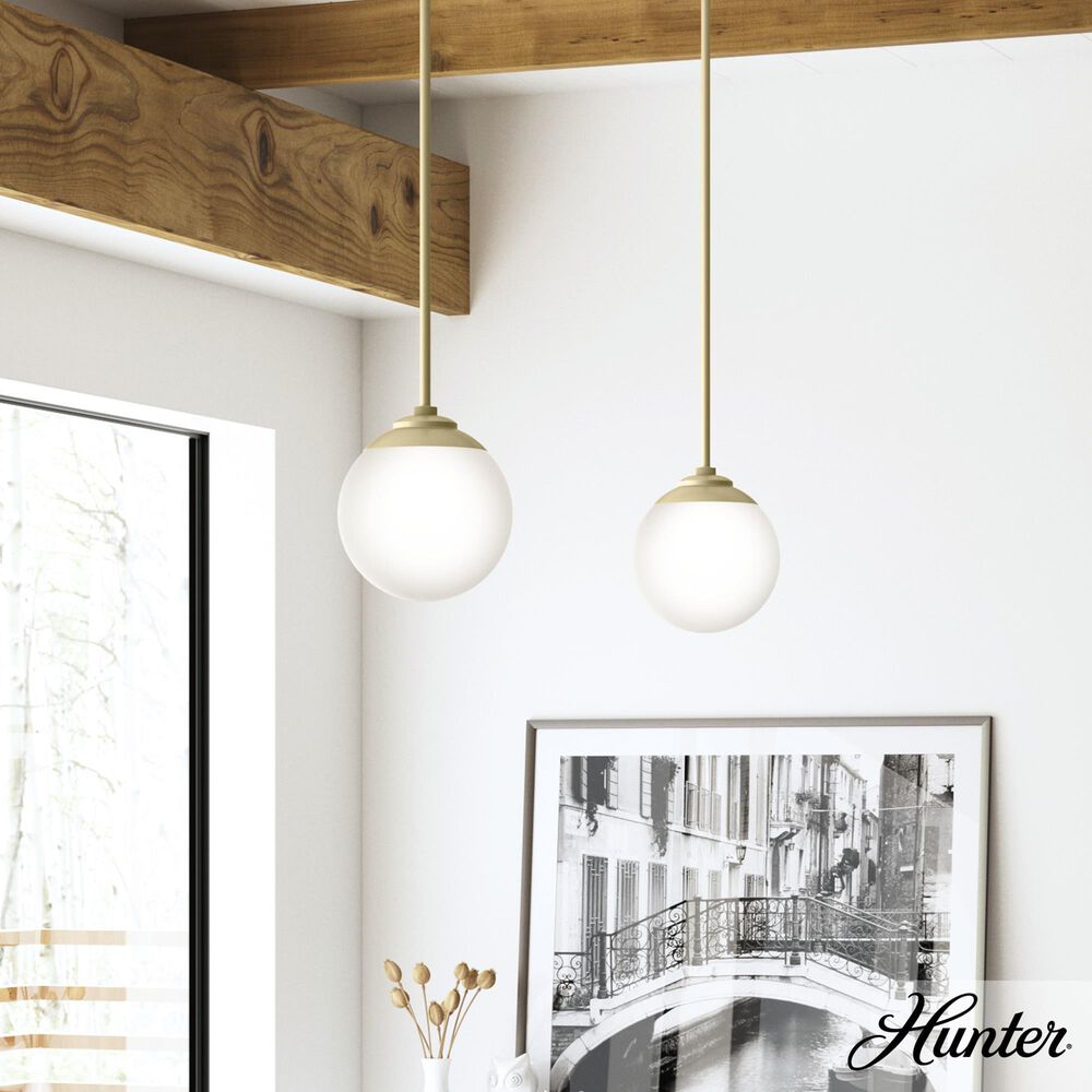 Hunter Hepburn 1-Light Mini Pendant in Painted Modern Brass, , large