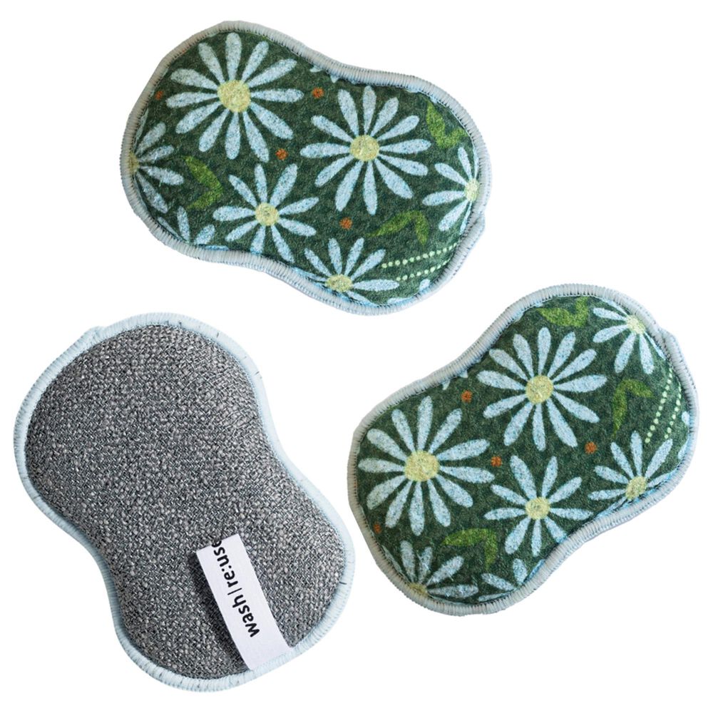 Once Again Home First Light Reusable Sponge in Eden Green &#40;Set of 3&#41;, , large