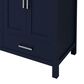 Lexora Home Jacques 60" Double Bathroom Vanity in Navy Blue with 2 cm White Quartz Top and Rectangular Sinks, , large