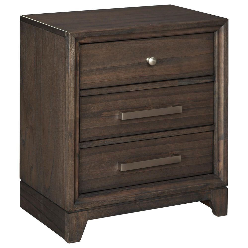 Signature Design by Ashley Brueban 3 Drawer Night Stand in Chestnut Brown, , large