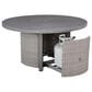 Ashley Half Moon Beach Round Fire Pit Table in Gray, , large