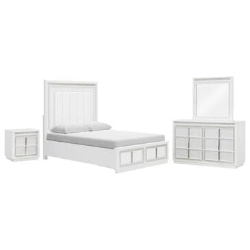 Millenium Chalanna 4-Piece Queen Bedroom Set in White Lacquer, , large