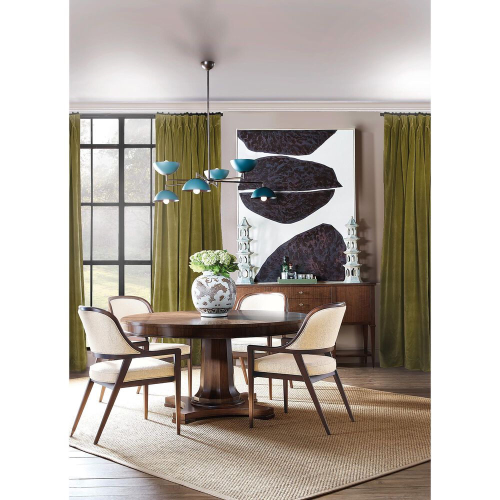 HOOKER Archives 5-Piece Round Dining Set in Classic Walnut, , large