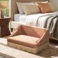 Jennifer Taylor Home Duchess 33" Medium Princess Pet Bed Sofa with Fringe Skirt in Peach Orange, , large