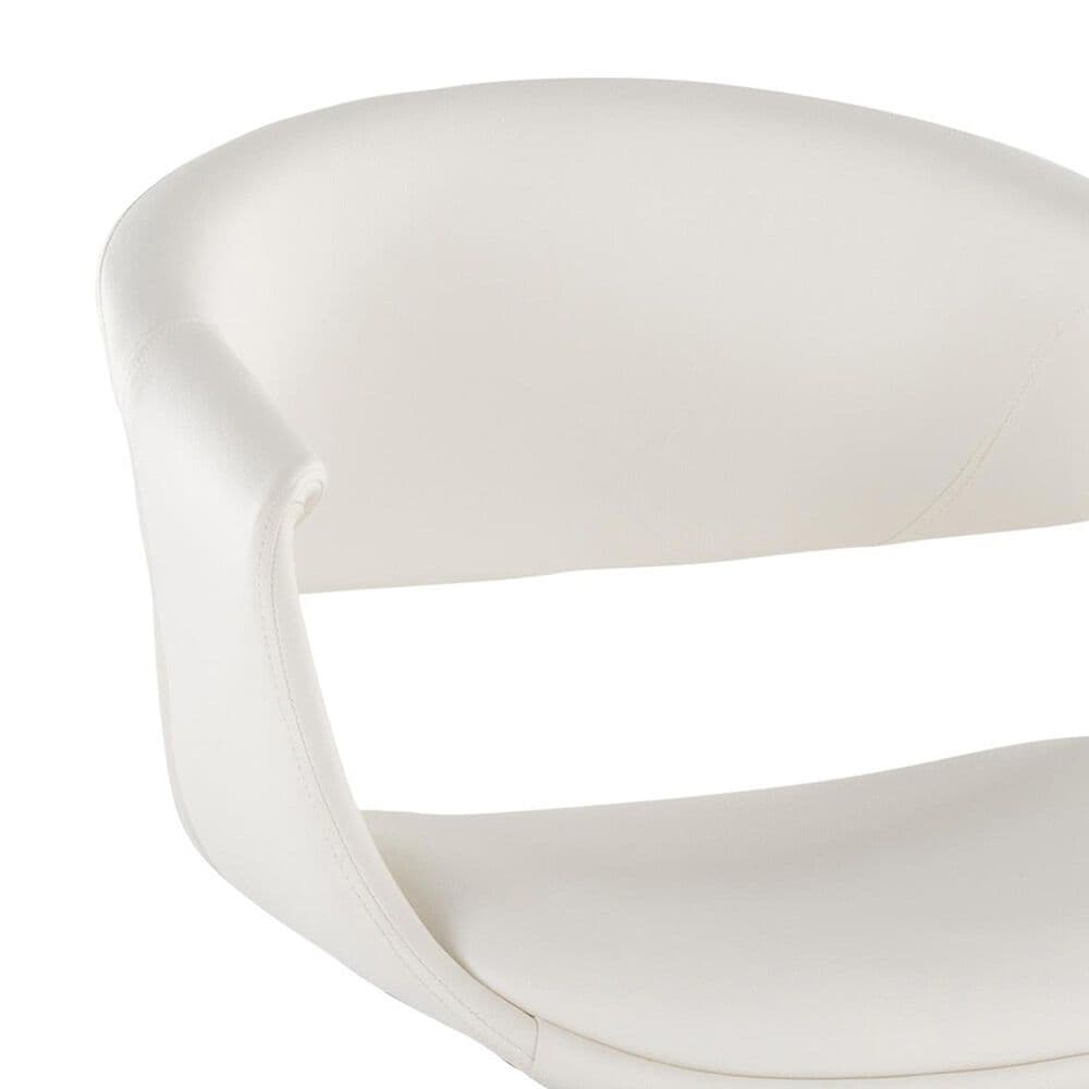Lumisource Curvo Task Chair with White Cushion in Black, , large