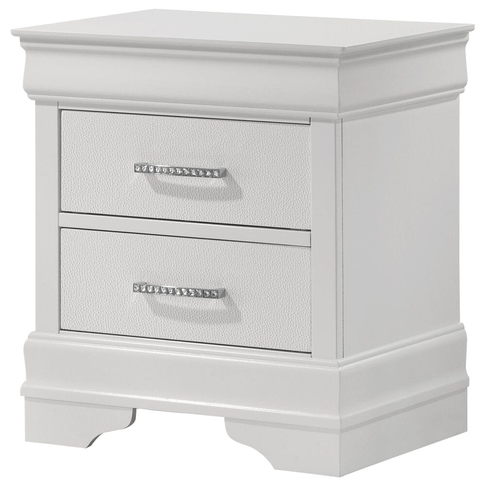Crown Mark Amalia 5-Piece Queen Bedroom Set in White, , large