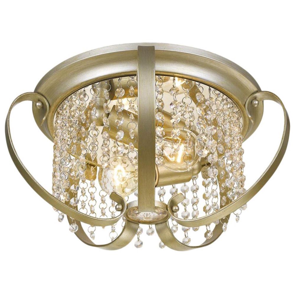 Golden Lighting Ella Flush Mount in White Gold, , large