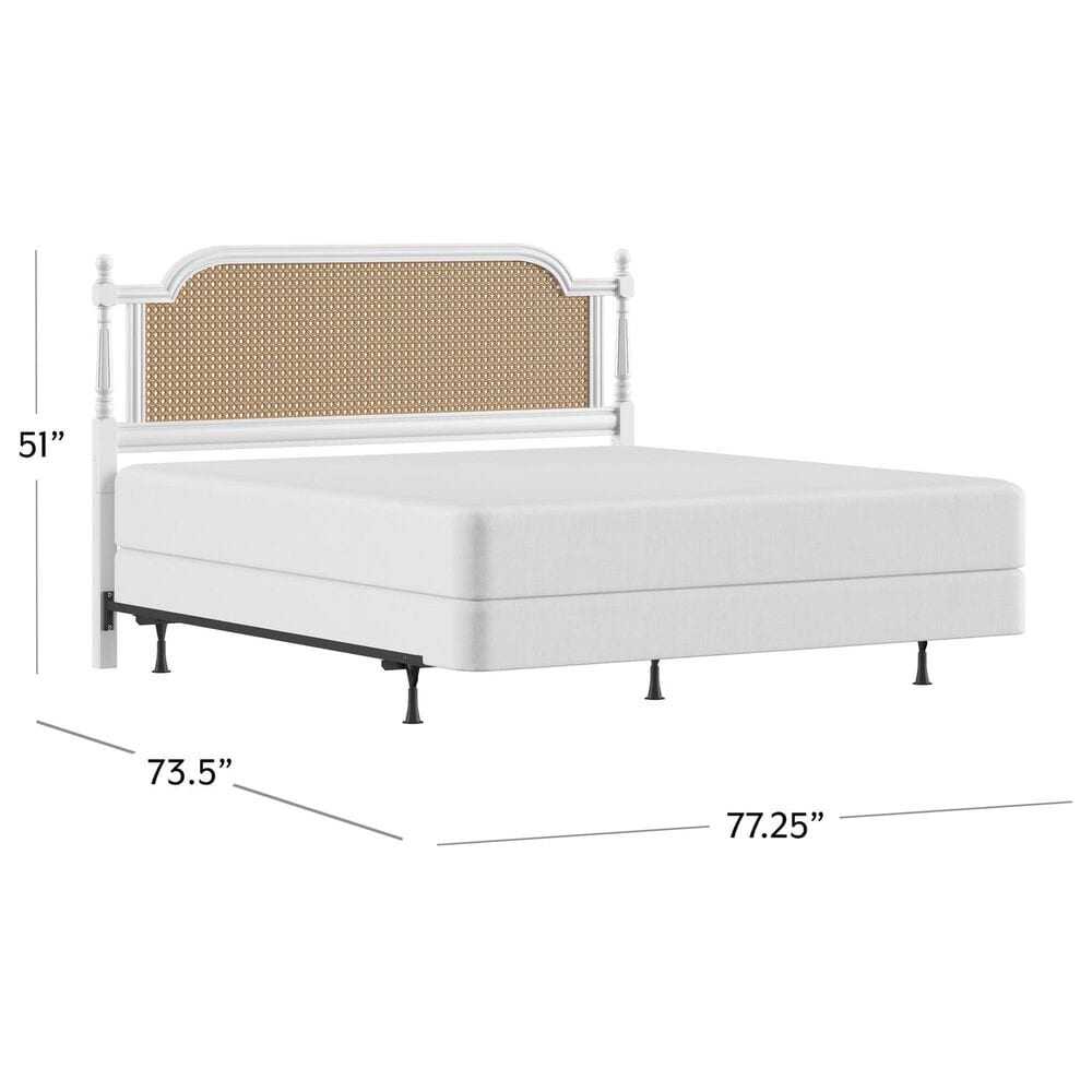 Richlands Furniture Melanie King Poster Panel Wood Bed in White, , large