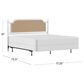 Richlands Furniture Melanie King Poster Panel Wood Bed in White, , large