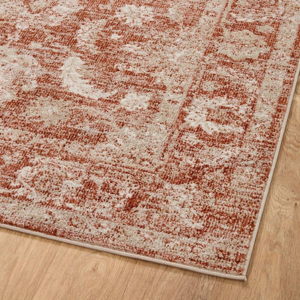 Loloi II Odette 6&#39;7&quot; x 9&#39;6&quot; Rust and Ivory Area Rug, , large