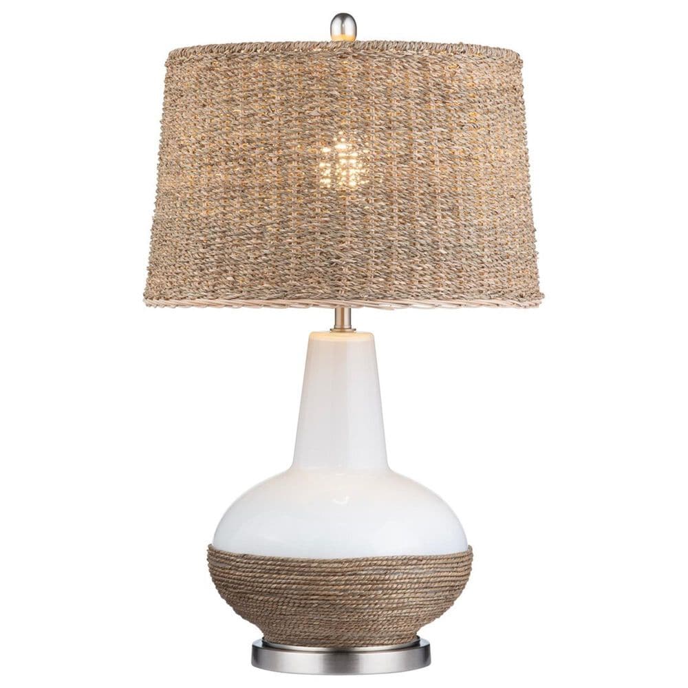 Crestview Collection Thornwood Table Lamp in White and Natural, , large