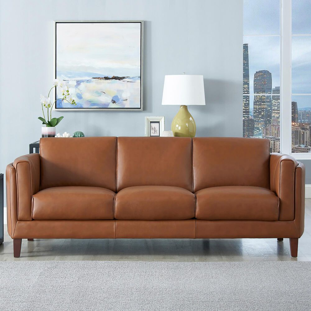 Hydeline Pacer Stationary Sofa in Nutmeg Brown, , large