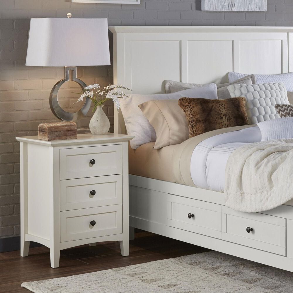 Urban Home Paragon 3 Drawers Nightstand in Opaque White, , large